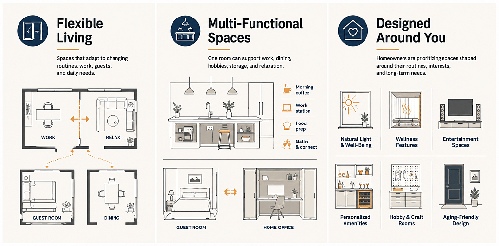 An infographic reporting definition of lifestyle-driven design trends.