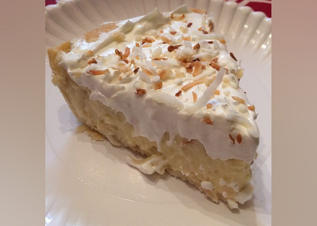 Old-fashioned coconut cream pie