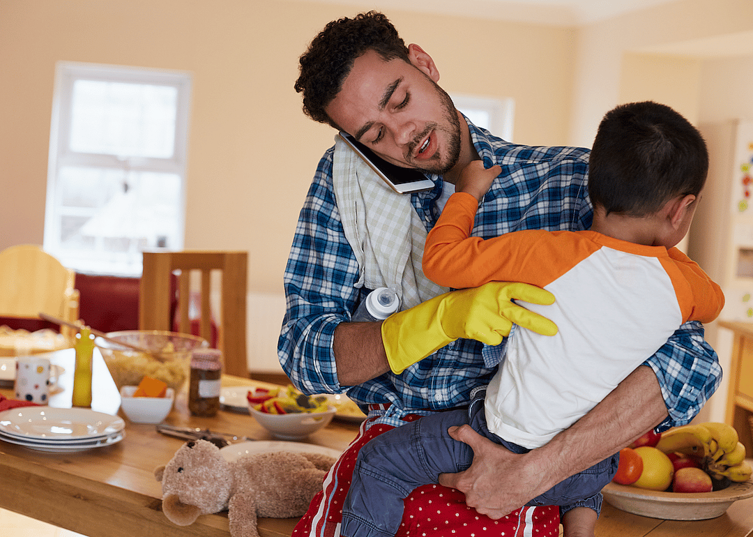 Increased time on child care and housework