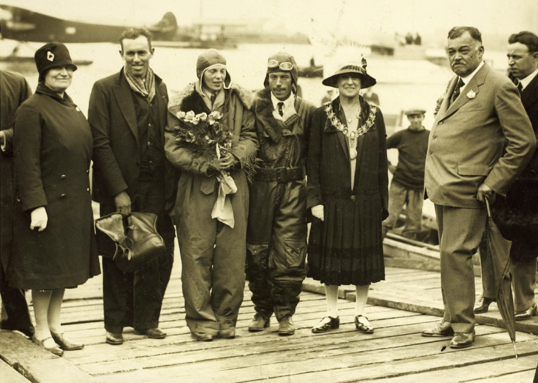 1928: Amelia Earhart flies across the Atlantic
