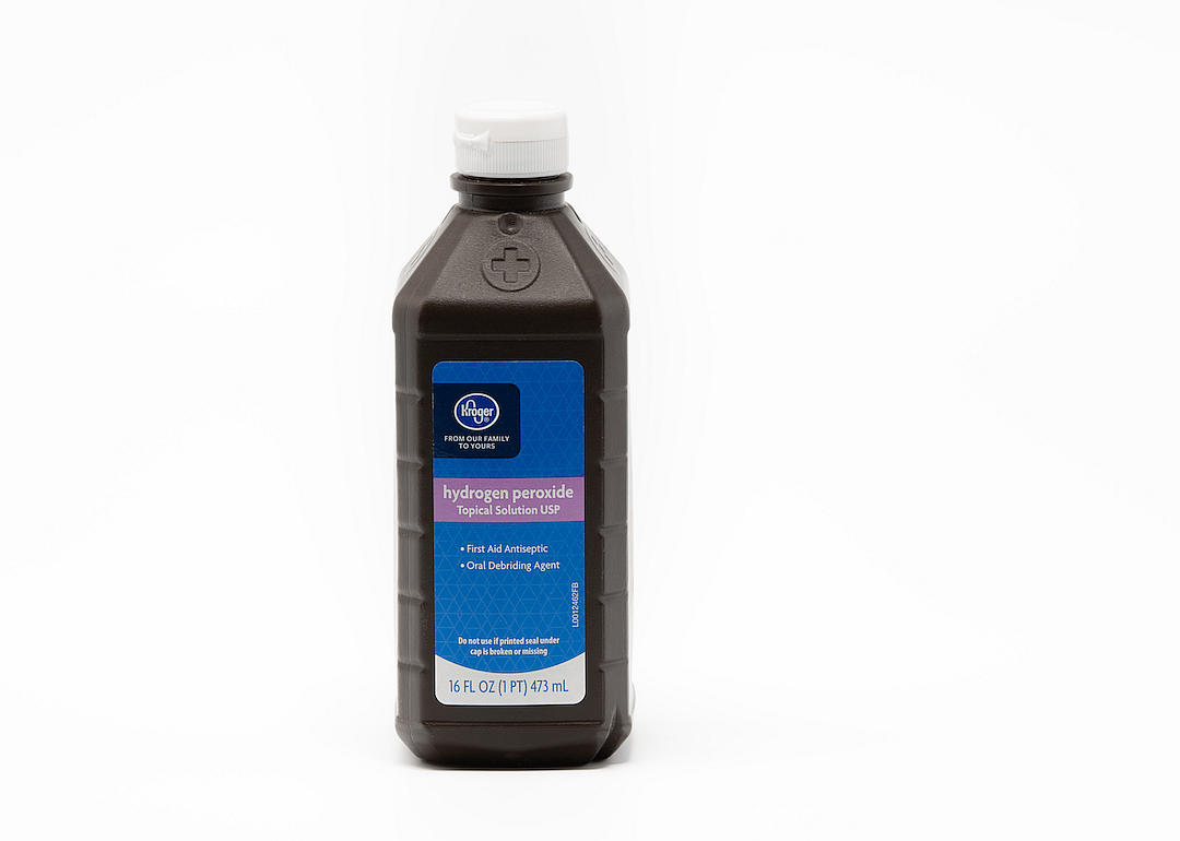 Natural alternative: 3% hydrogen peroxide