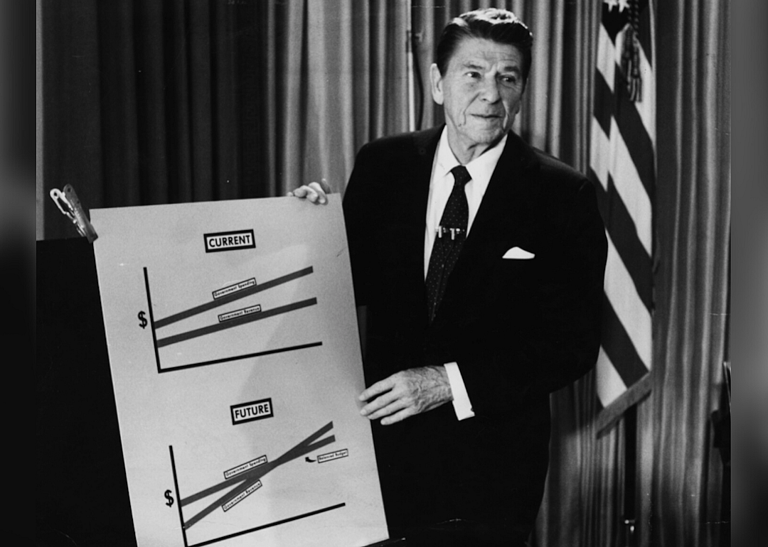 1981 answer: President Reagan takes office, outlines economic policy