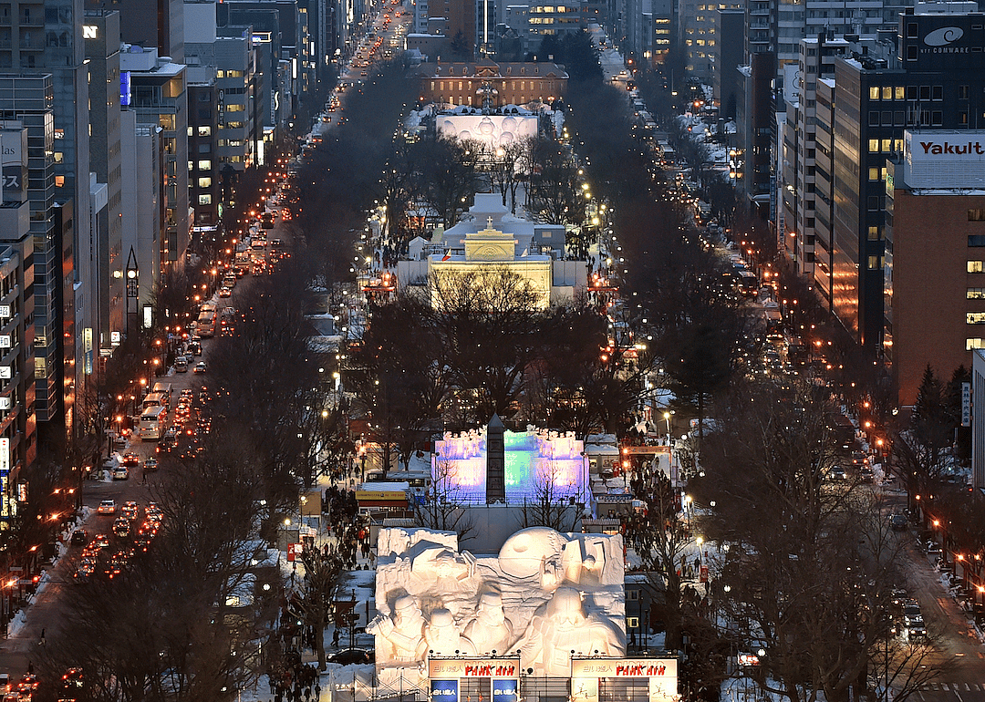 Snow sculptures in Sapporo, Japan