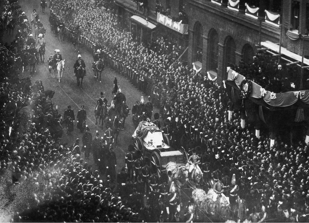 Funeral procession of Queen Victoria commences in London