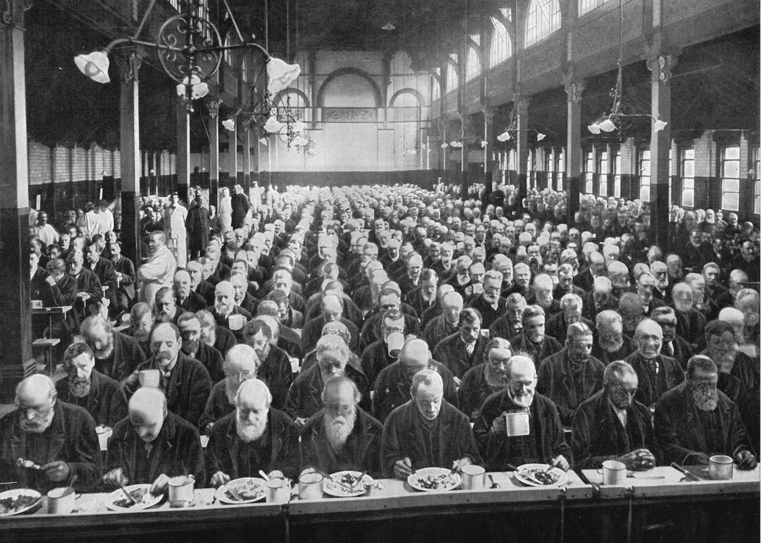 Workhouses hold poor in St. Marylebone, London