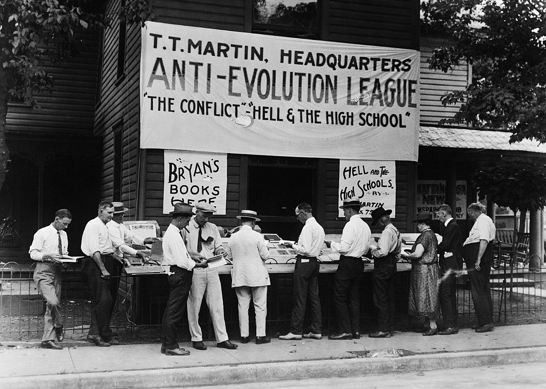 1925: The Scopes ‘Monkey Trial’ highlights a division