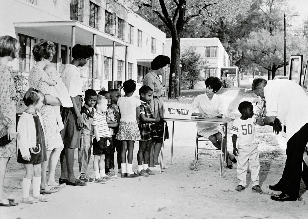 1980: All 50 states have laws requiring vaccines for children to attend public schools