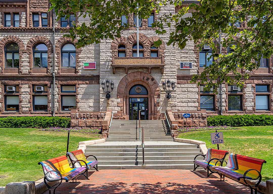 City Hall in Cambridge Central Square.