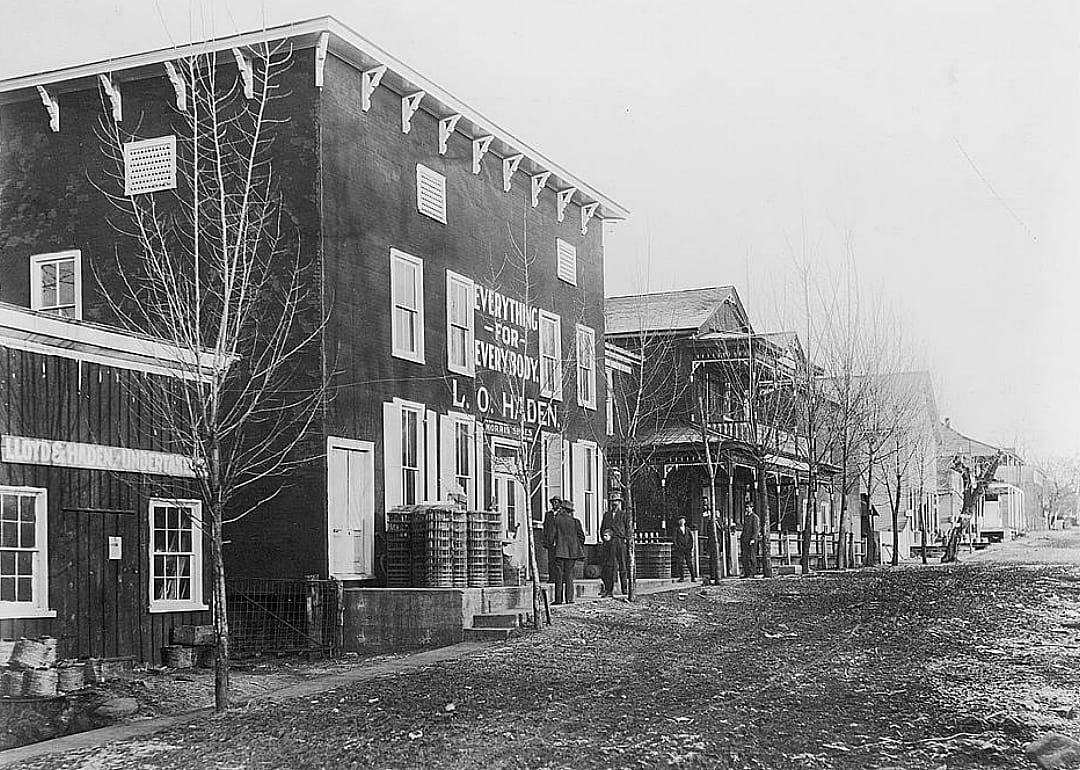 Street scene with general store