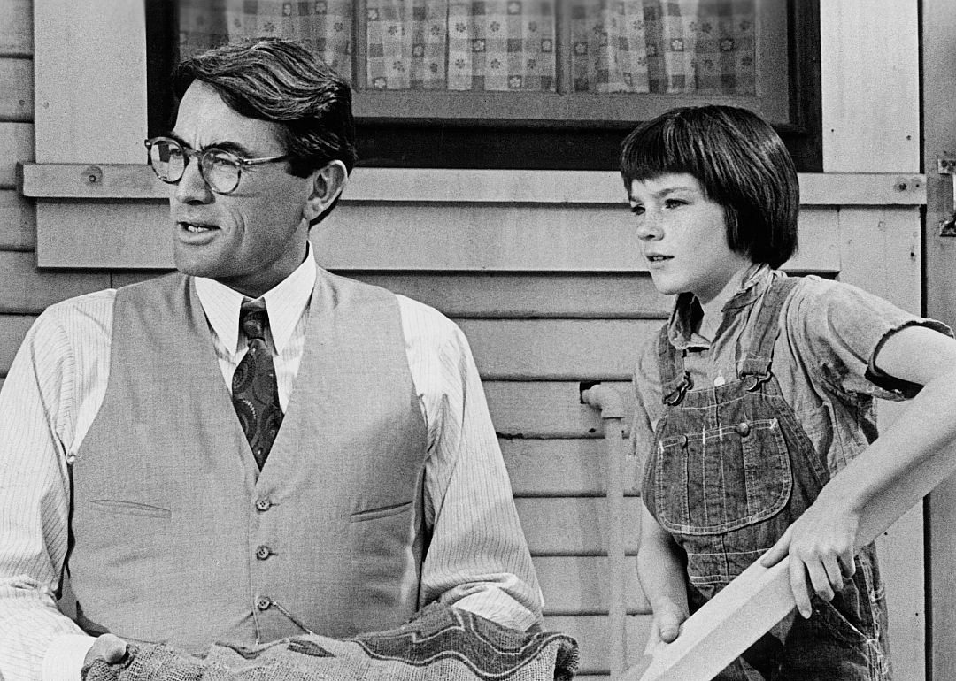 Gregory Peck and Mary Badham in 'To Kill A Mockingbird’.