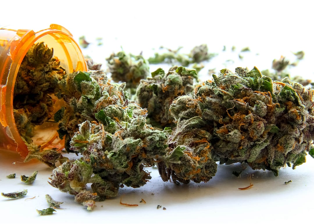 Medical marijuana in prescription bottle