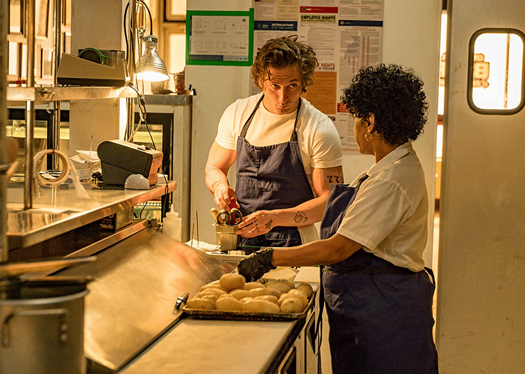 Liza Colón-Zayas and Jeremy Allen White in The Bear.