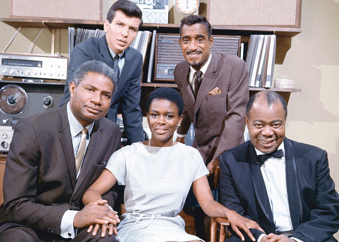 Cicely Tyson with ‘A Man Called Adam’ film cast.