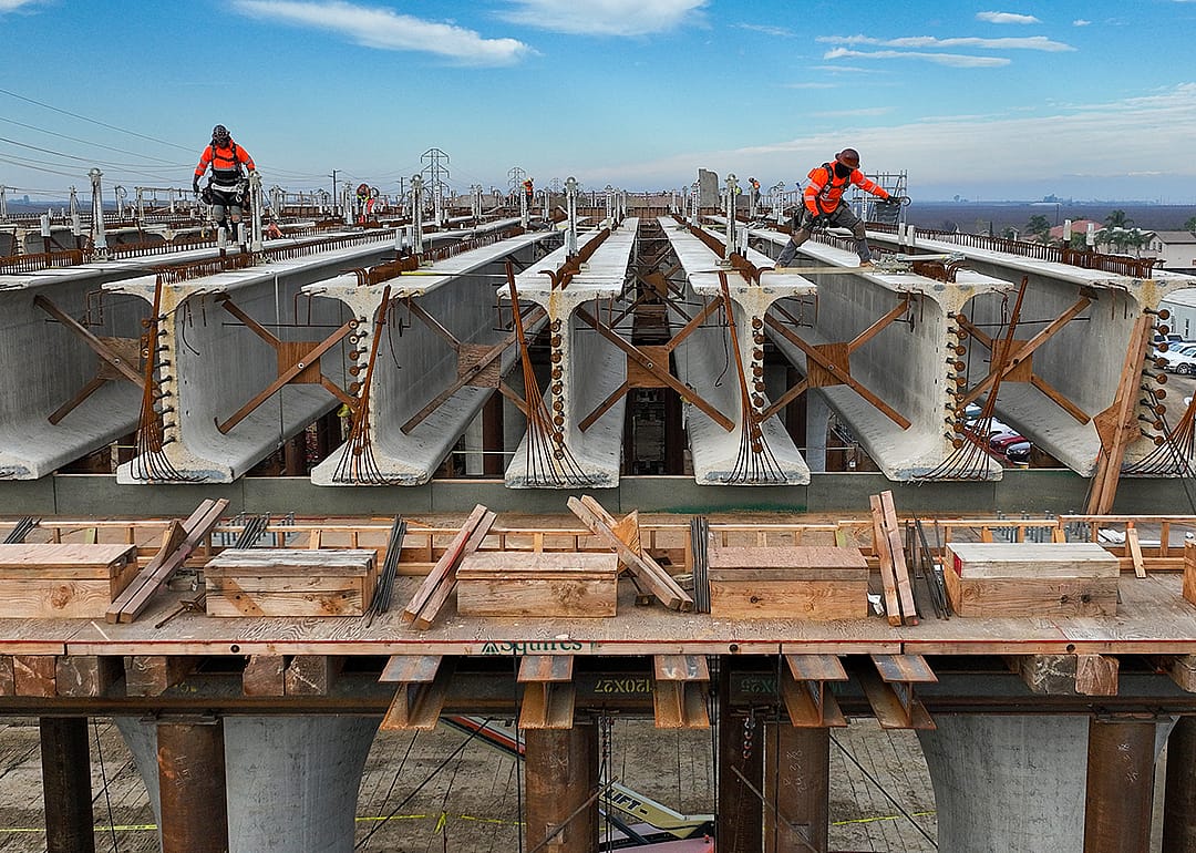 California High Speed Rail construction project in Hanford.