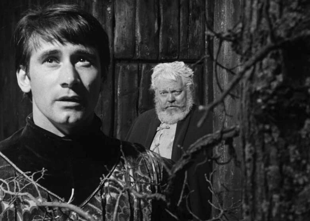Orson Welles and Keith Baxter in a scene from ‘Chimes at Midnight’