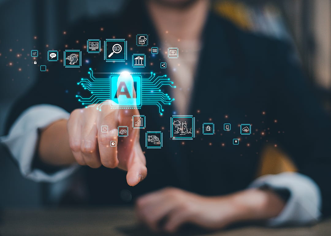 Person working with AI.