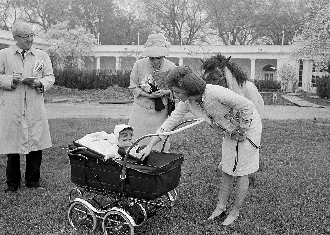 1962: Jacqueline Kennedy with John Jr.