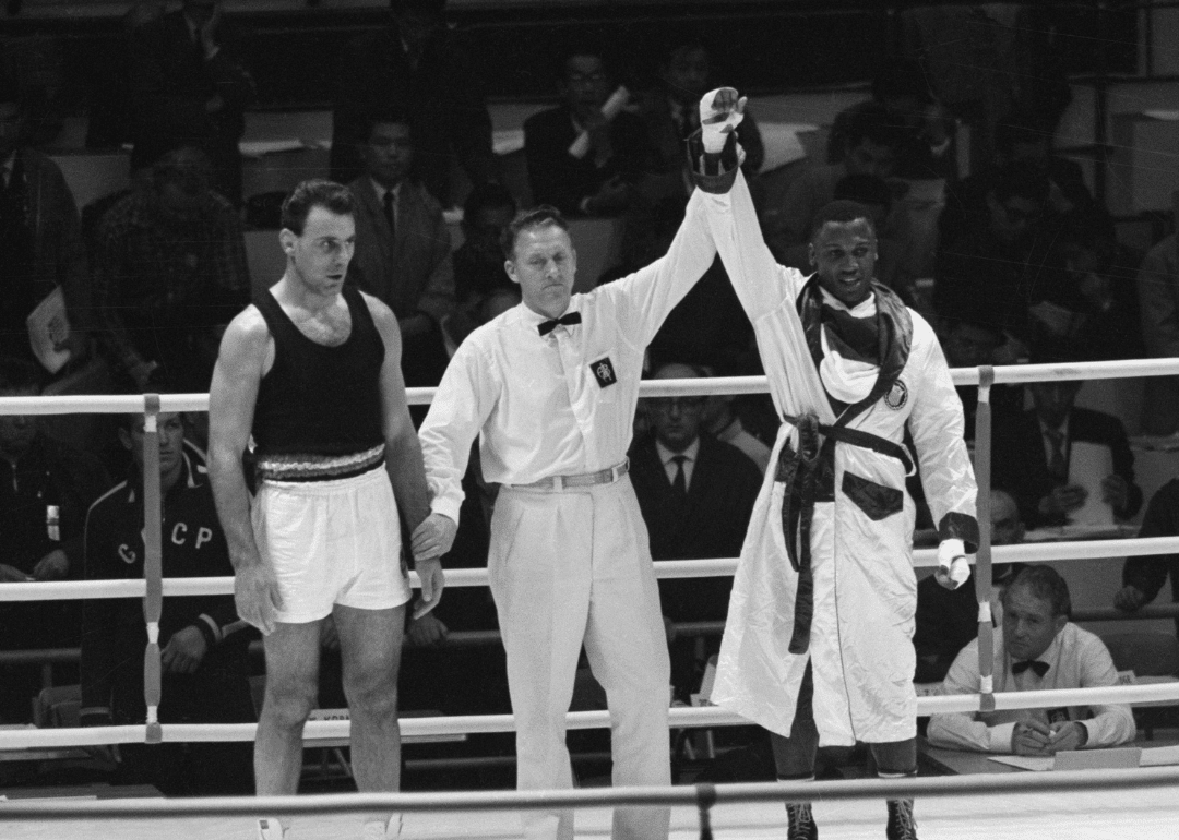 Joe Frazier wins heavyweight boxing gold