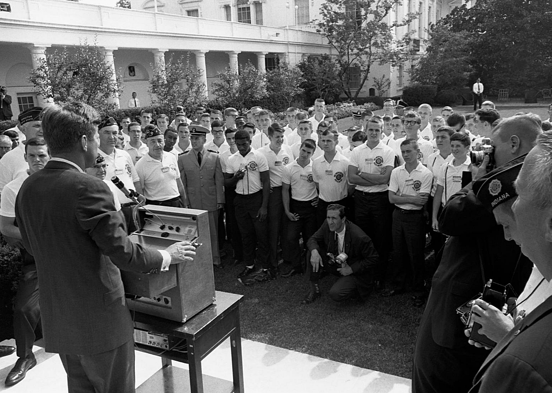1963: A Rose Garden ceremony for Boys Nation