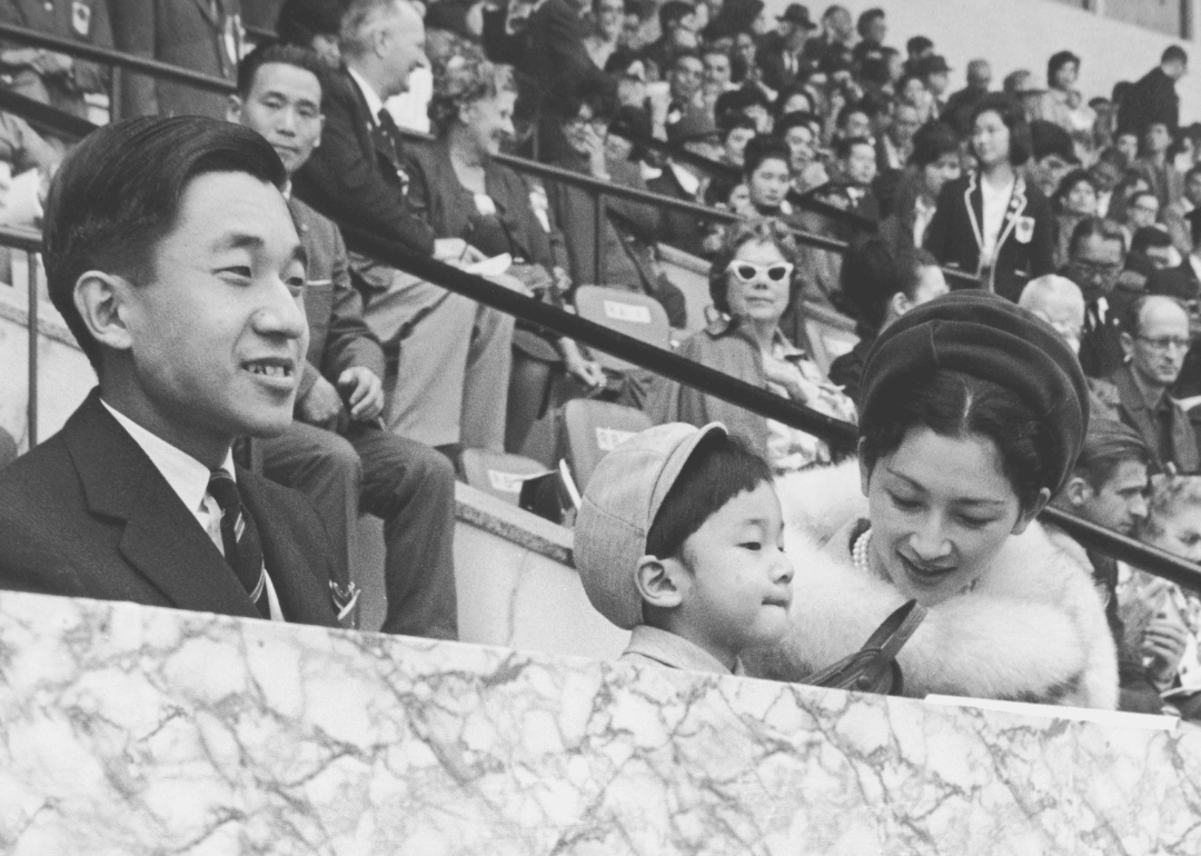 Japanese Royals watch the games