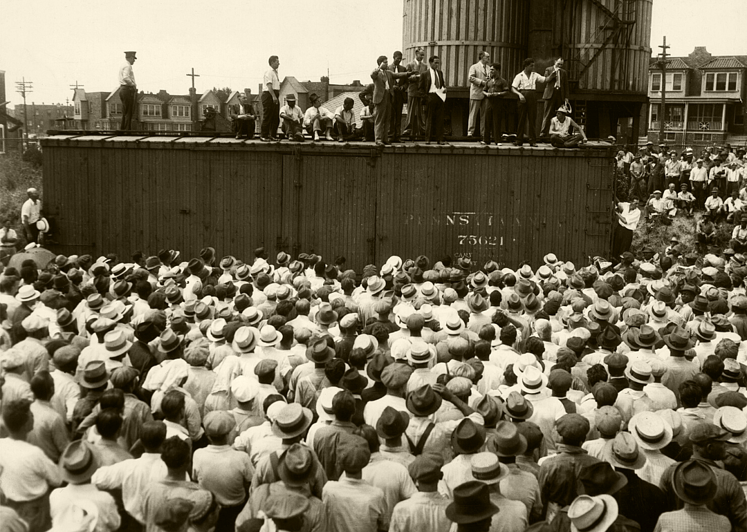 WPA airport workers strike in Philadelphia in 1936