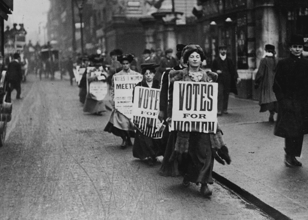 Women demand equal rights, suffrage