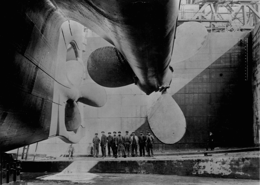 The 'unsinkable' Titanic launches