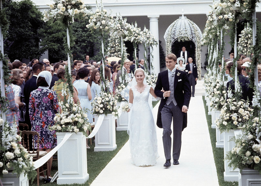 1971: Tricia Nixon is married in the Rose Garden