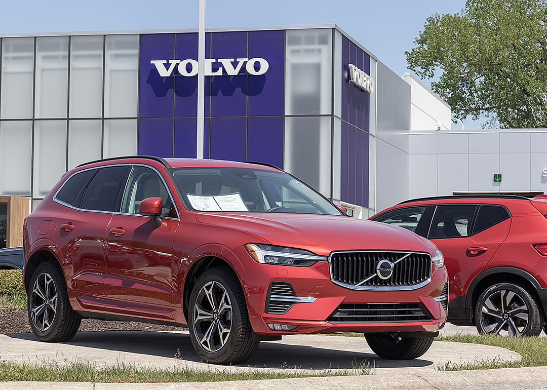Used Volvo XC60 on display at dealership.