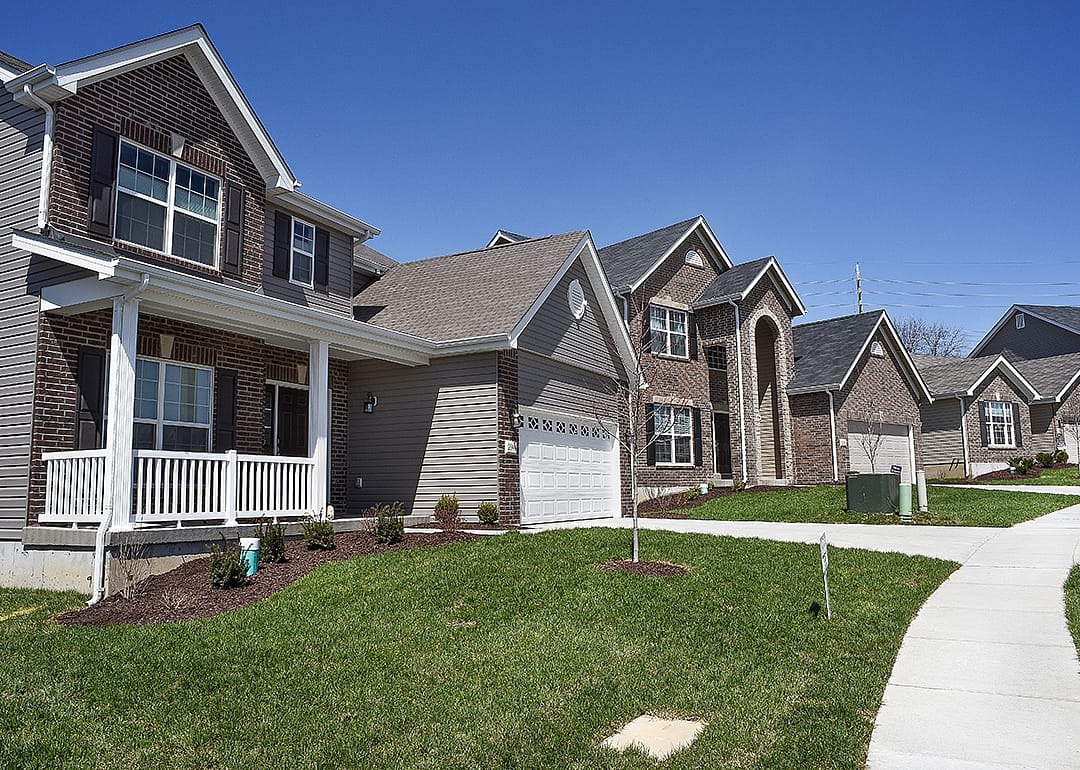 Suburban homes outside St. Louis.