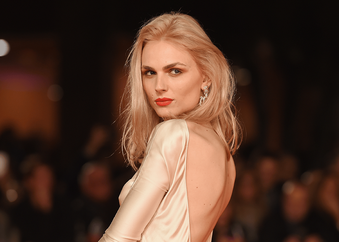 Andreja Pejić poses on the runway.