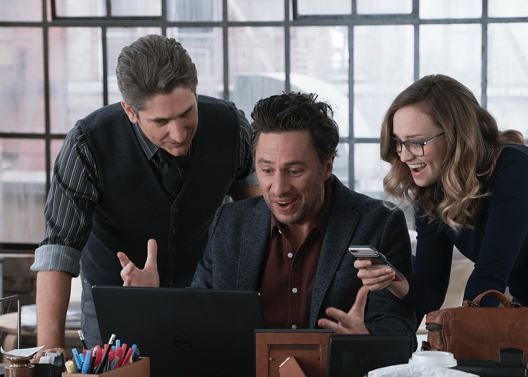 Zach Braff, Michael Imperioli, and Hillary Anne Matthews in ‘Alex, Inc.’