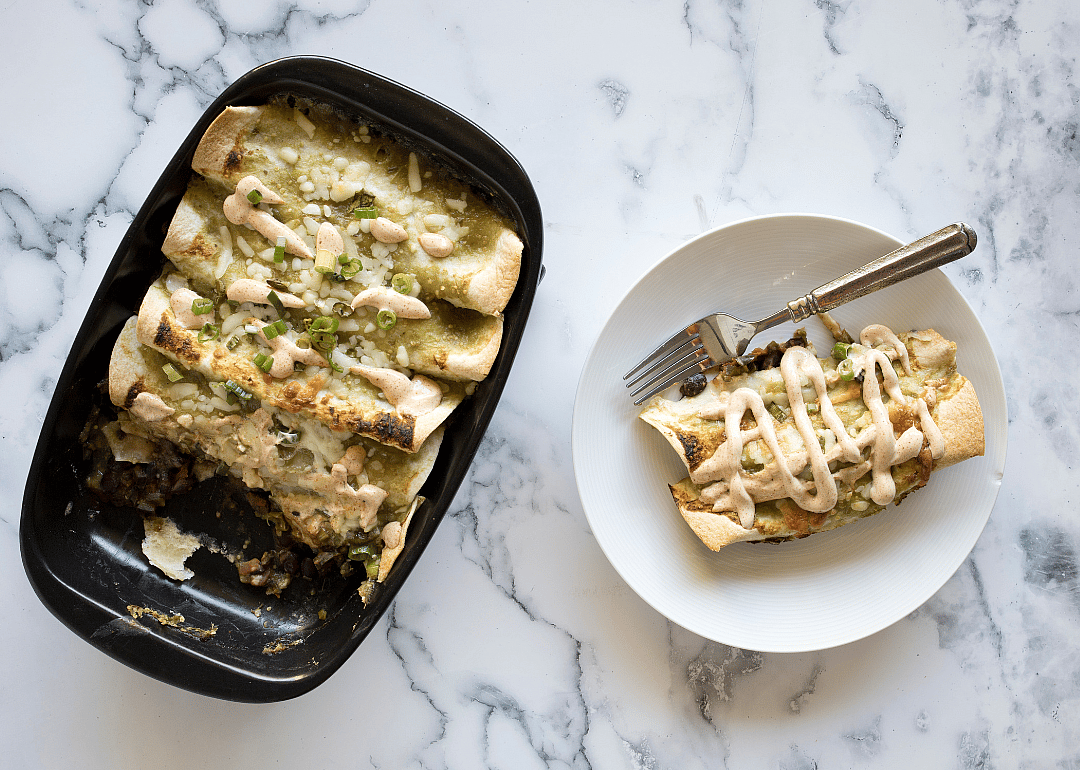 Green Chili and Black Bean Enchiladas