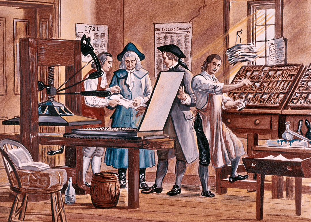 1722: Benjamin Franklin caught up in brother’s censorship