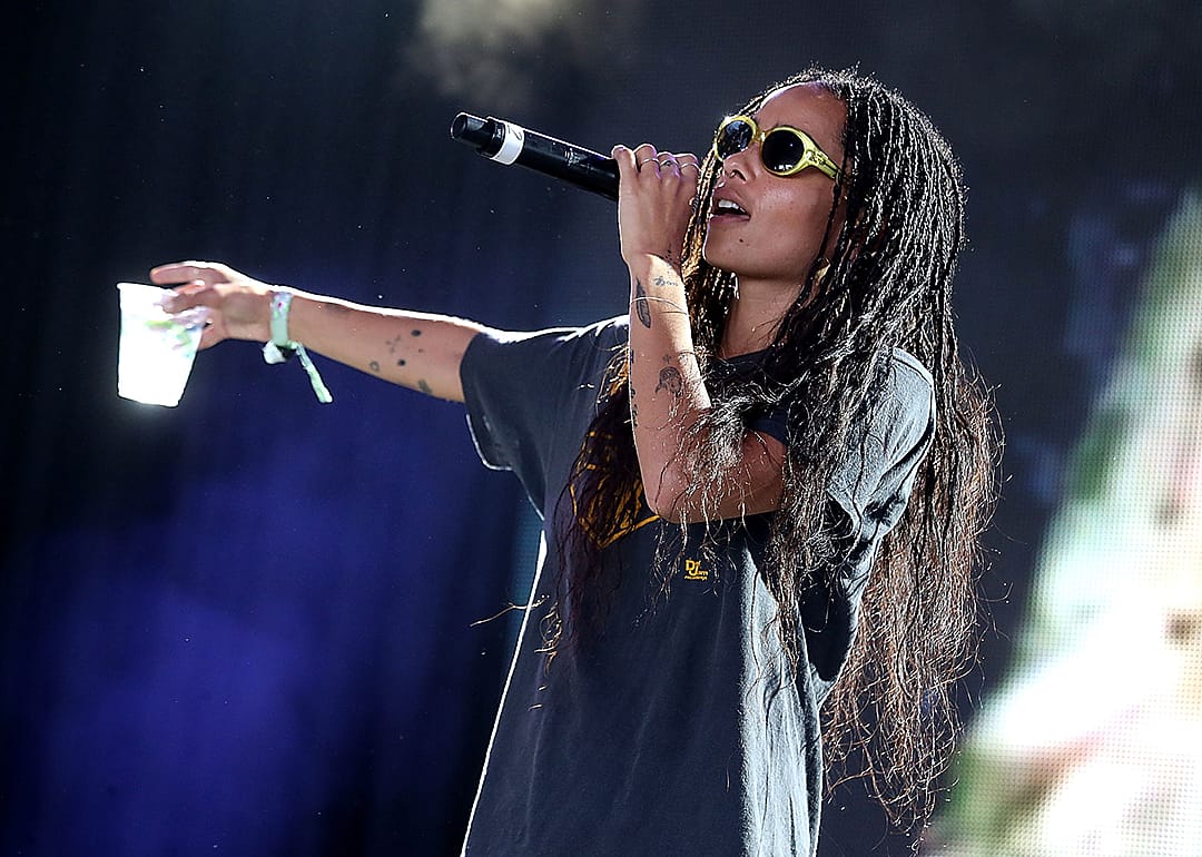 Zoe Kravitz of Lolawolf performs at Bonnaroo.