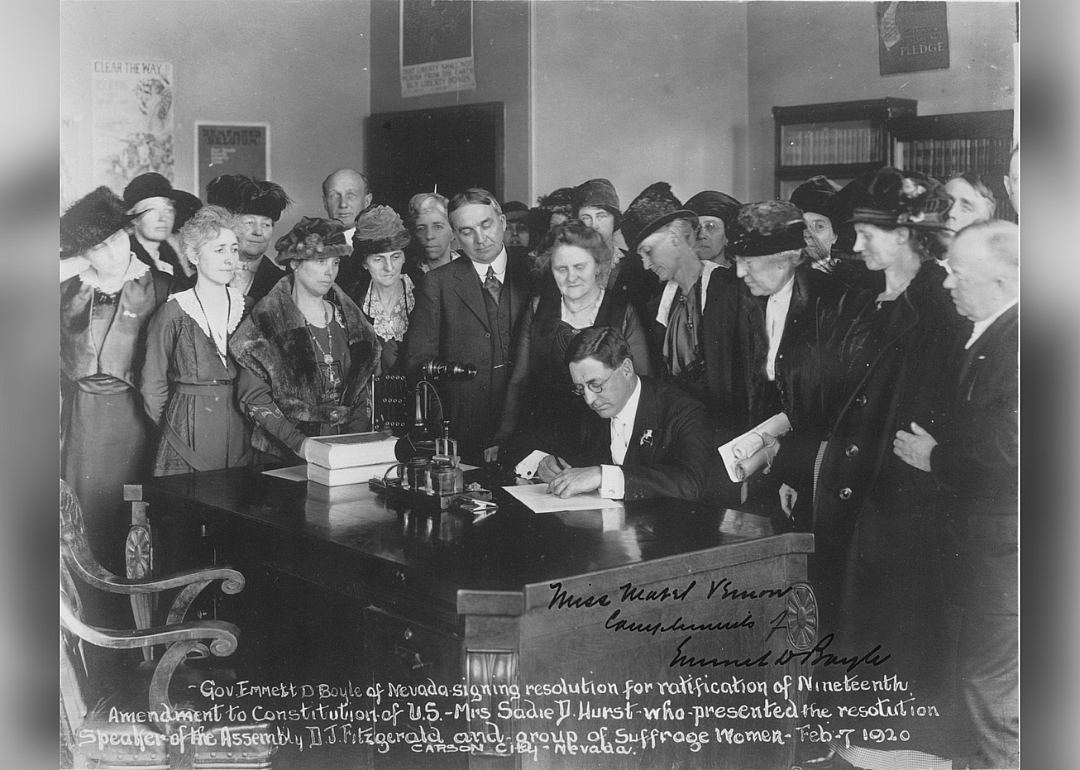 1920: The Nineteenth Amendment women's right to vote