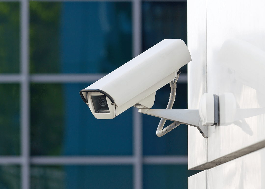 Close-up of closed circuit security camera.