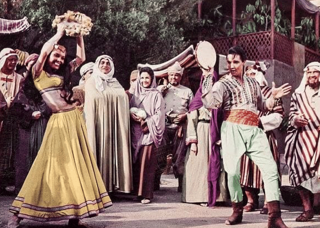 Elvis Presley in a scene from ‘Harum Scarum’