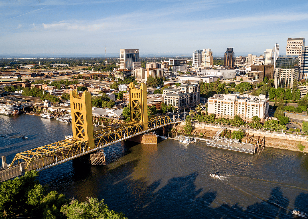 Sacramento’s Tower Bridge and Capitol Mall.