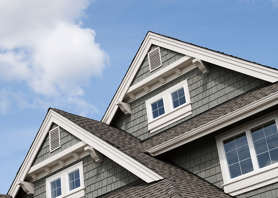 Close up roof of house.