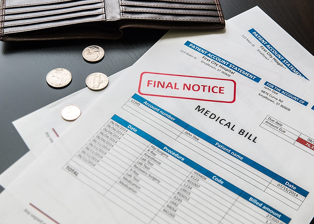 Medical bill with red “Final Notice” stamp.