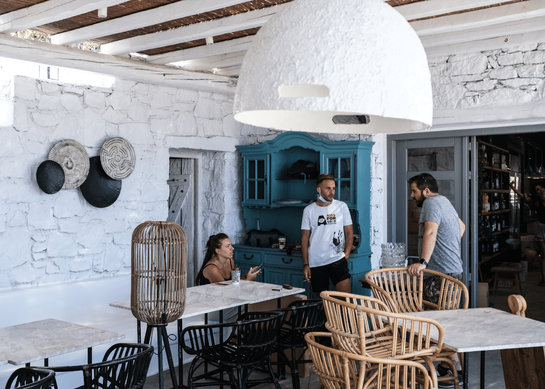 Making plans in Mykonos