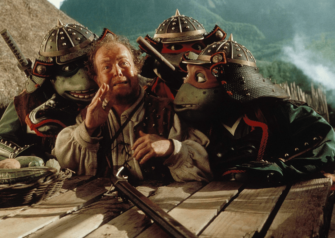 A scene from the film ‘Teenage Mutant Ninja Turtles III’.