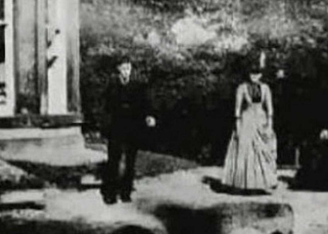 The oldest surviving film is recorded in a garden