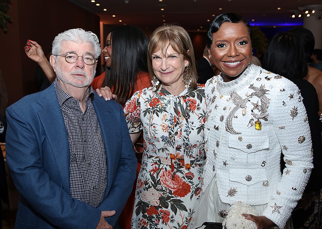 George Lucas, Patricia E. Harris, and Mellody Hobson attend MoMA's Party in the Garden.