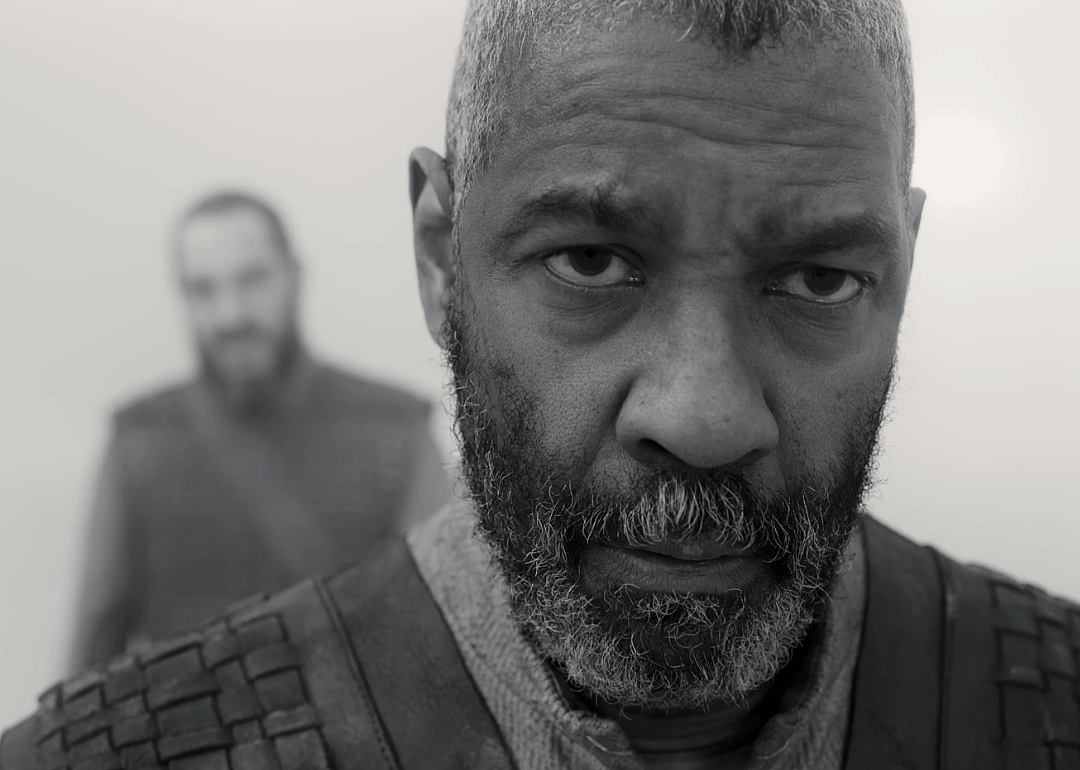 Denzel Washington in a scene from 'The Tragedy of Macbeth’