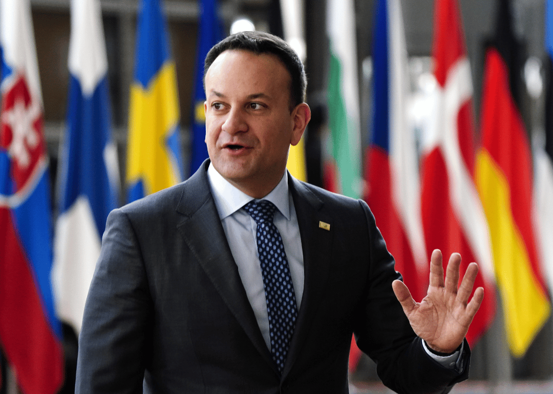 Prime Minister Leo Varadkar arrives at EU Council Meeting.