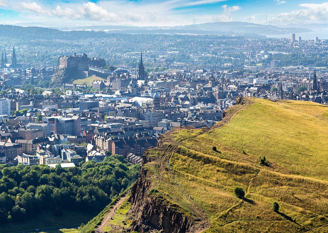 Cityscape of Edinburgh from Arthur’s Seat