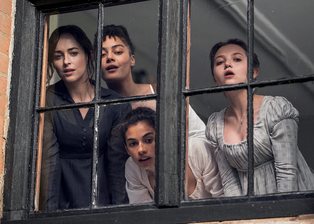 Dakota Johnson, Nia Towle, Mia McKenna-Bruce, Izuka Hoyle in ‘Persuasion’