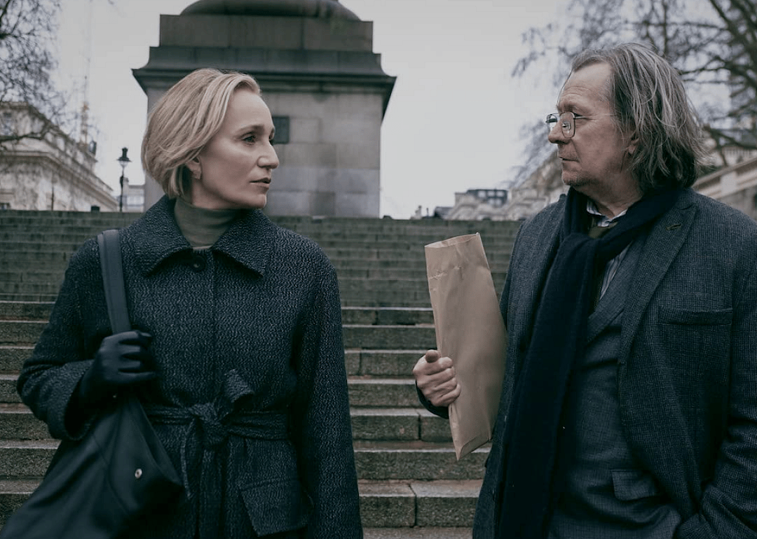 Gary Oldman and Kristin Scott Thomas in Slow Horses.